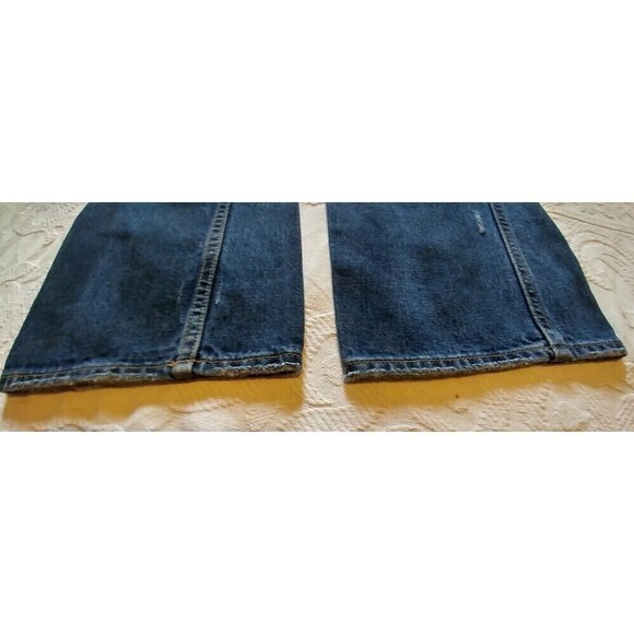 Ralph Lauren womens jeans 29 dark wash distressed waist apx 20" inseam 32.5 - Picture 7 of 9